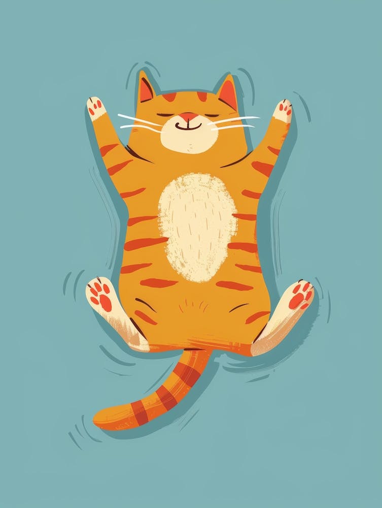 Cat In Yoga Pose 1