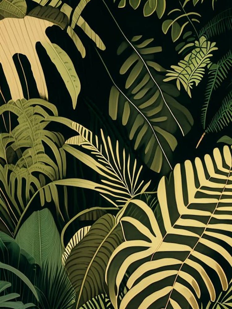 Feuillage De Jungle 1 Inspiré Par Rousseau Lumineux