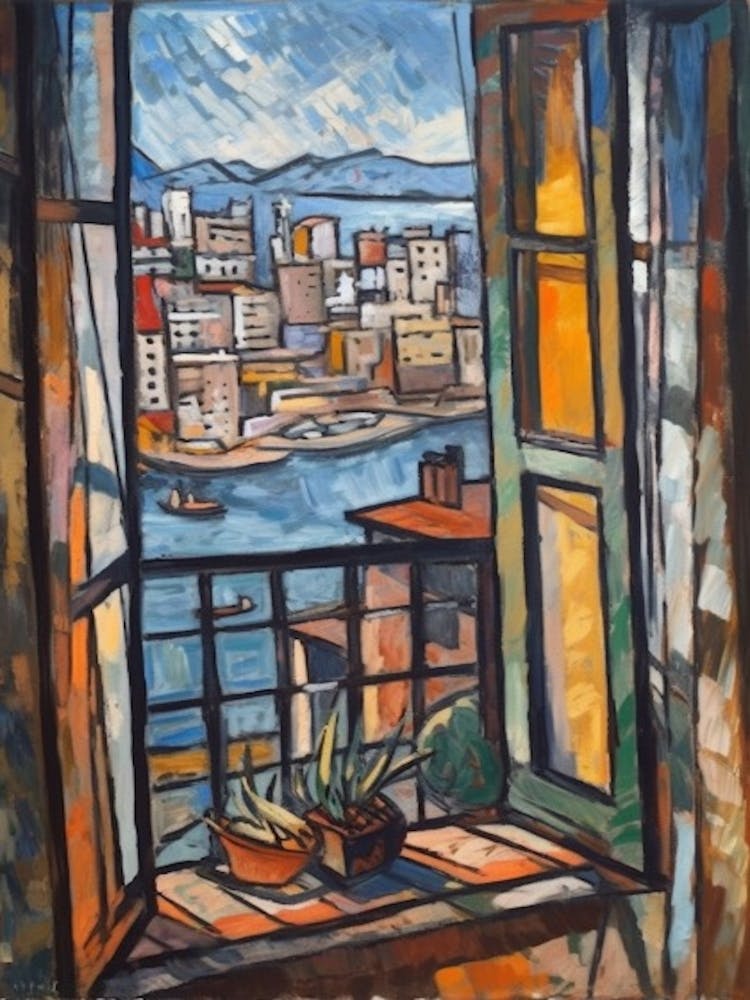 Window View Of Sydney Of In The Style Of Cubism 2
