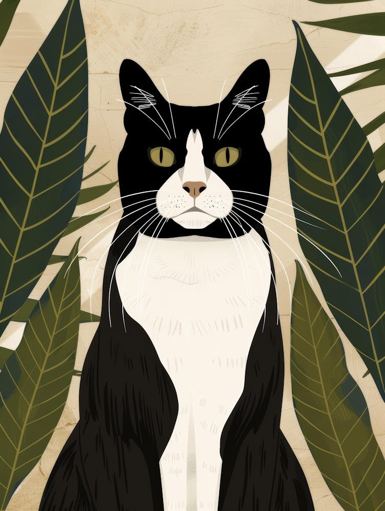 Chat noir et blanc 4