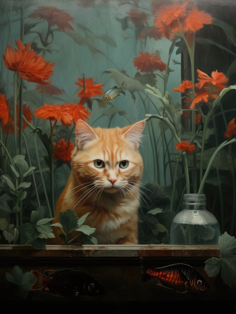 Cat In The Garden 5