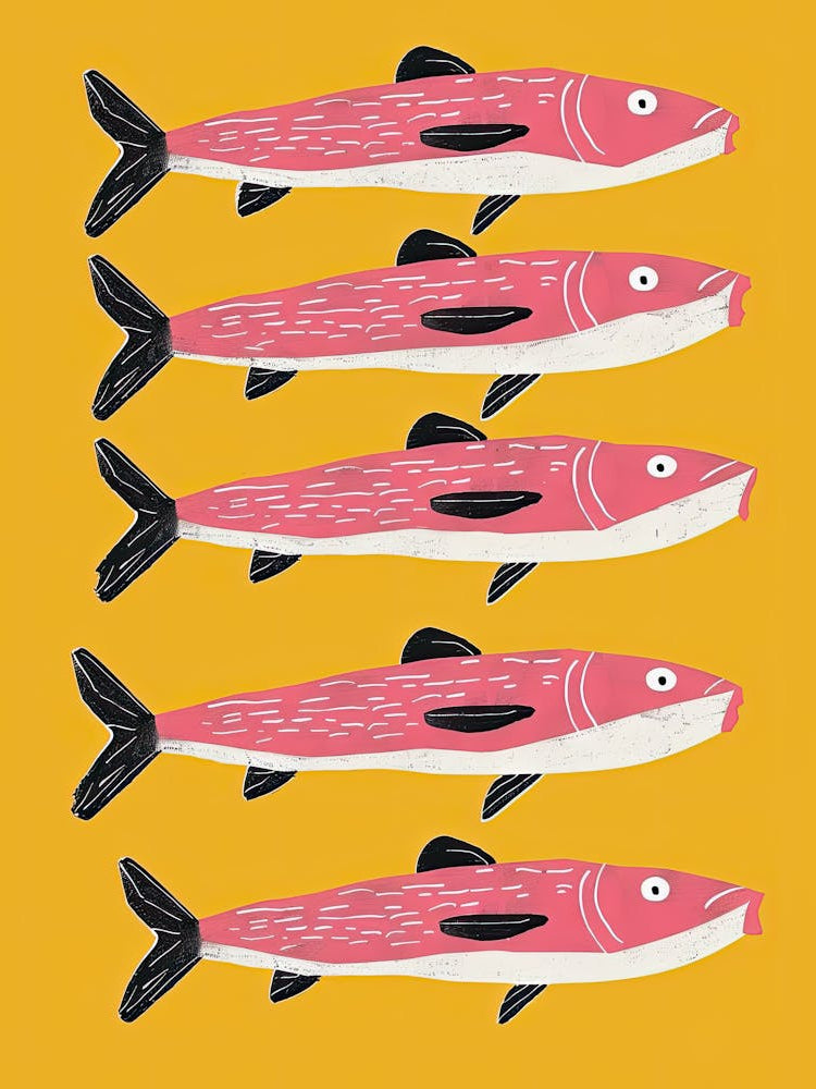 Abstract Tuna Fish Poster