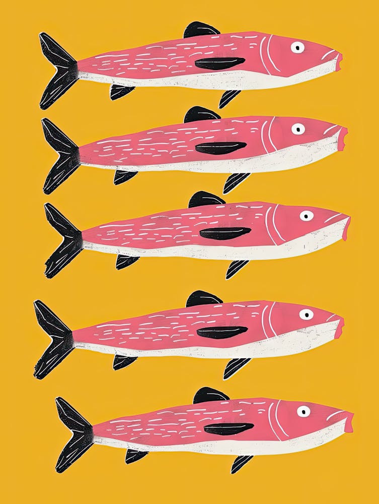 Abstract Tuna Fish Poster