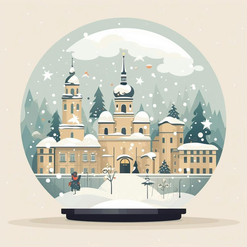 Vilnius Lithuania 1 Snowglobe