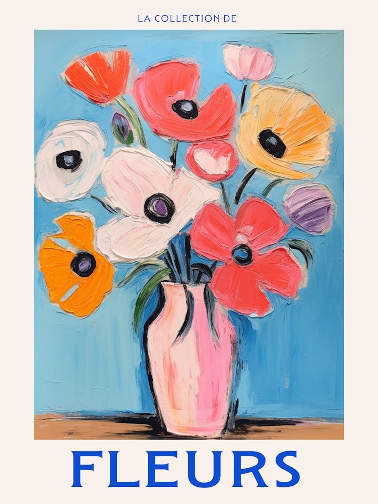 French Flower Poster Anemone