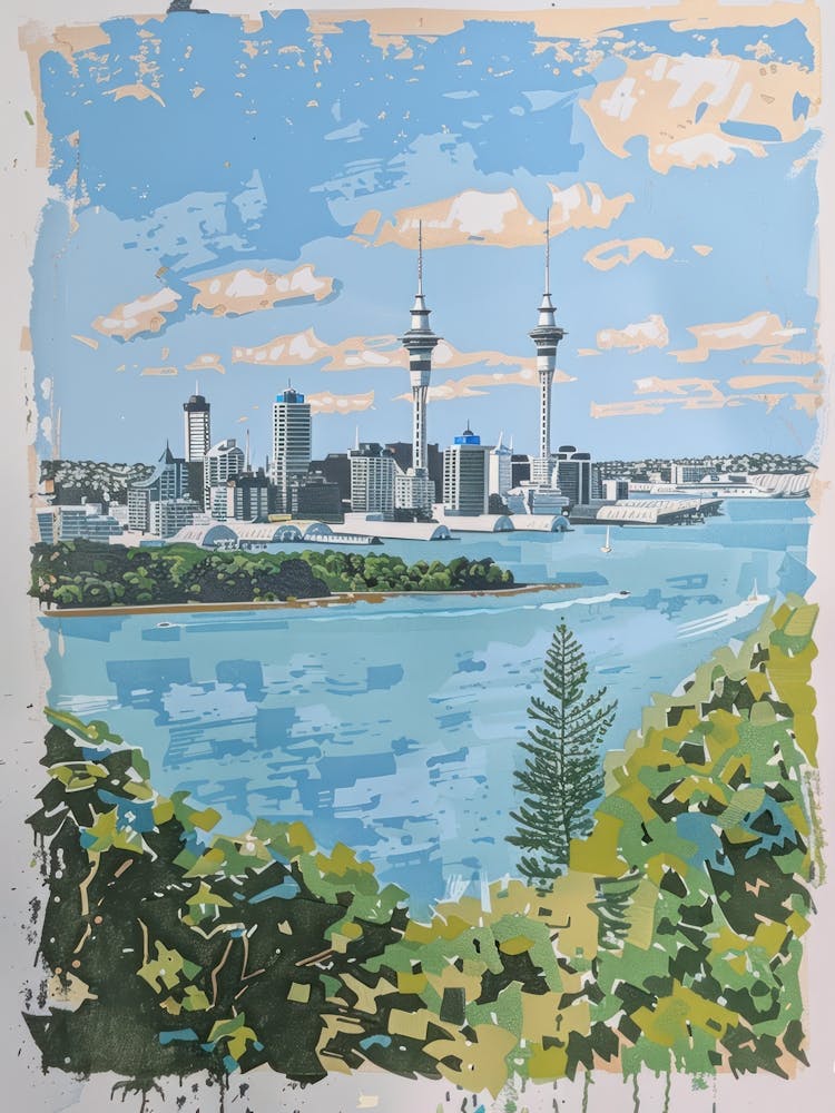 Travel Poster Happy Places Auckland 1