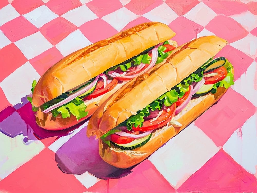 Bahn Mi Pink Checkerboard 3