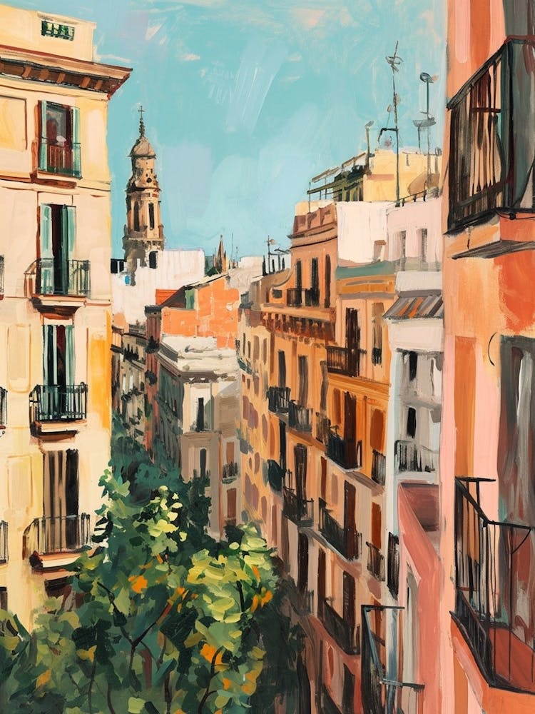Kitsch Barcelona Painting 4