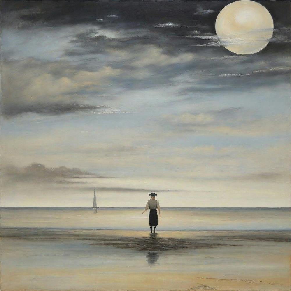 Full Moon On The Beach