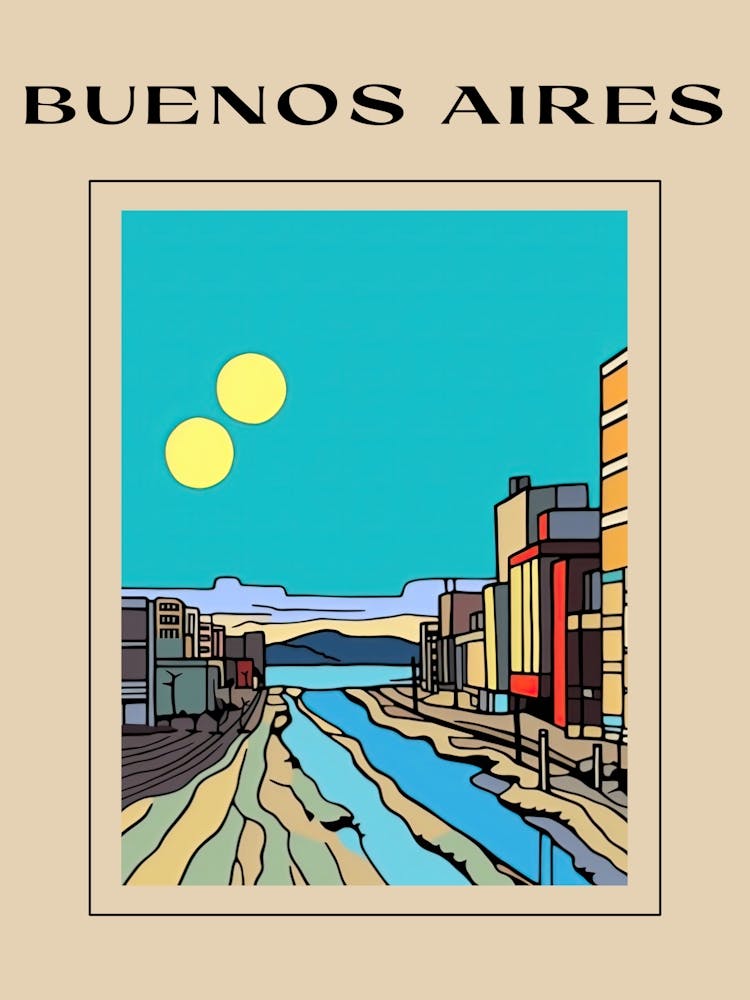 Minimal Design Style Of Buenos Aires, Argentina 1 Poster