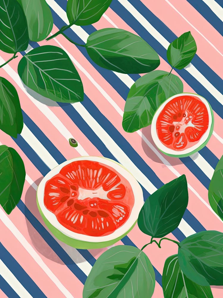 Guava Fruit Summer Illustration 4