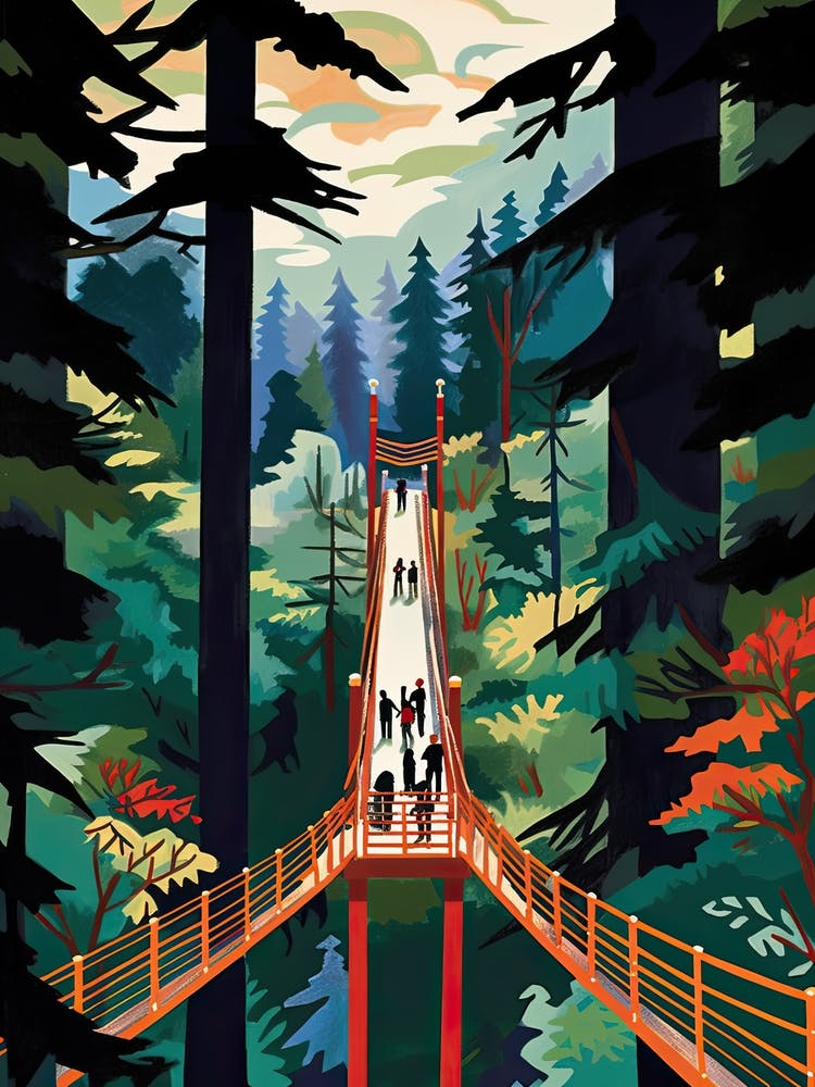 Capilano Suspension Bridge Park, Canada, Colourful 3