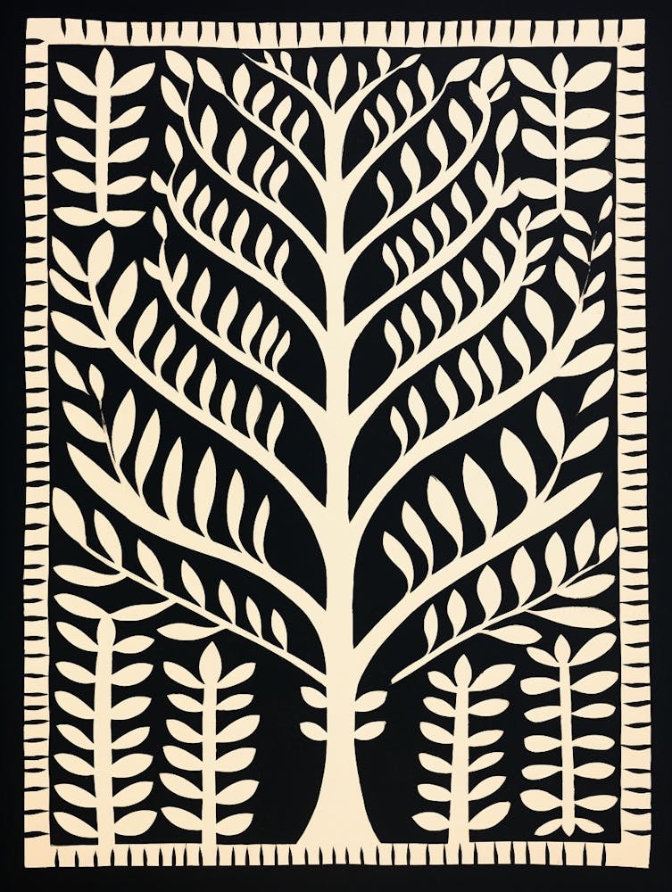 B&W Plant Illustration Zz Plant 13