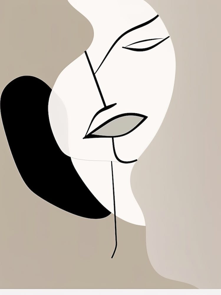 Face Line Art Abstract 5