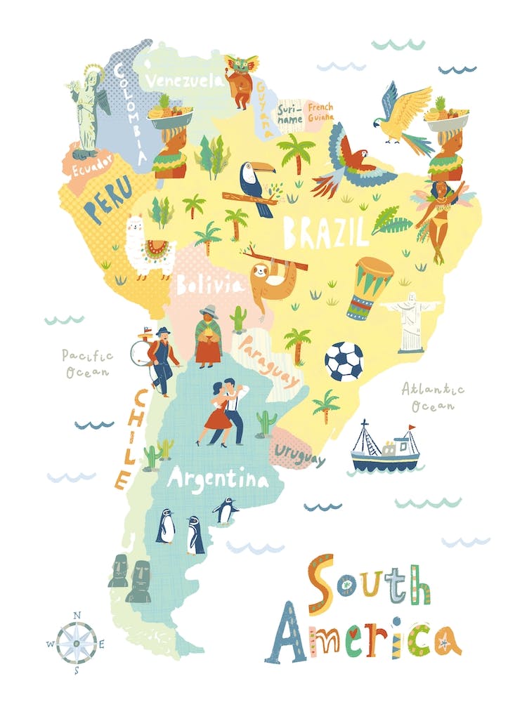 South America Map