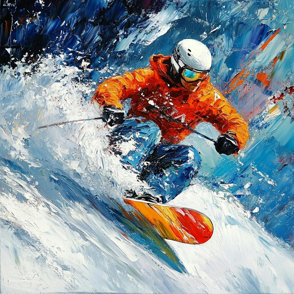 Skifahrer-Kunst 2