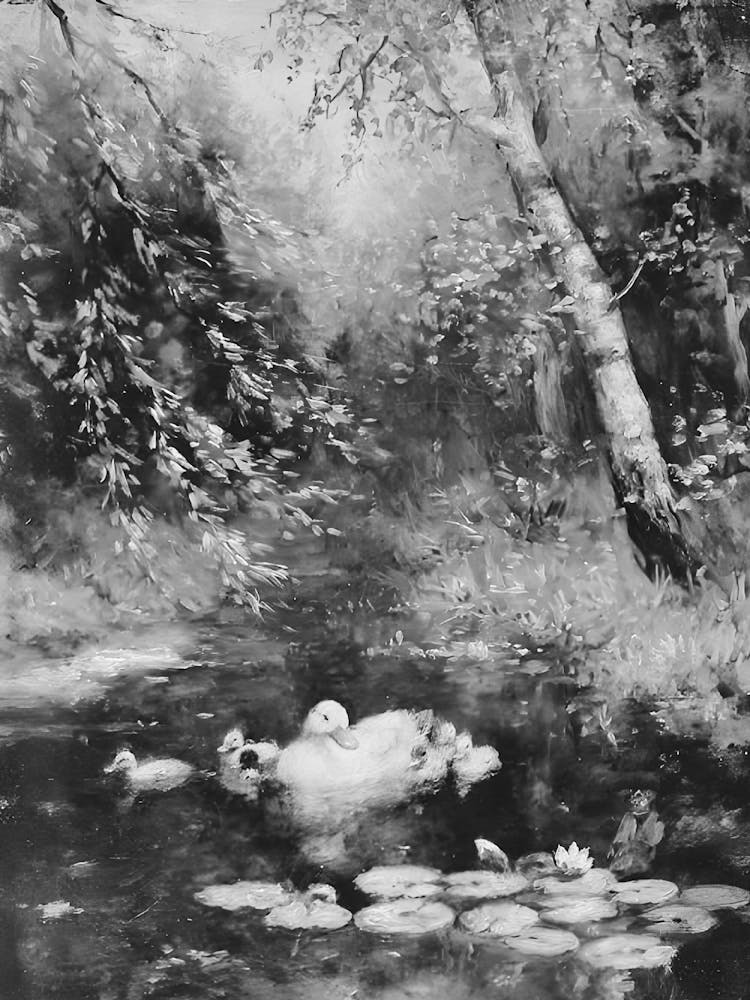 Ducks In A Pond