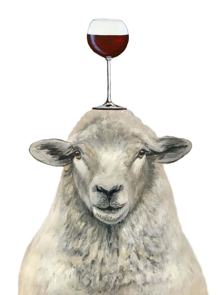 Sheep With Wineglass