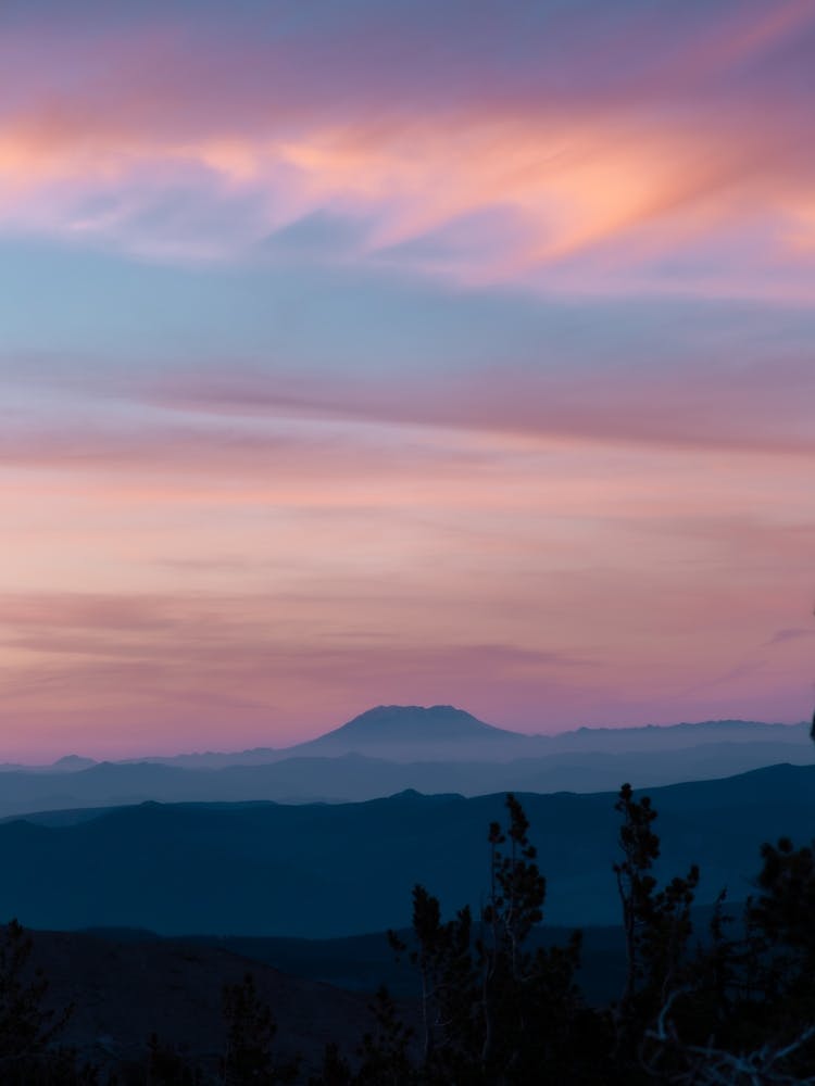 Cotton Candy Mountain Sunset