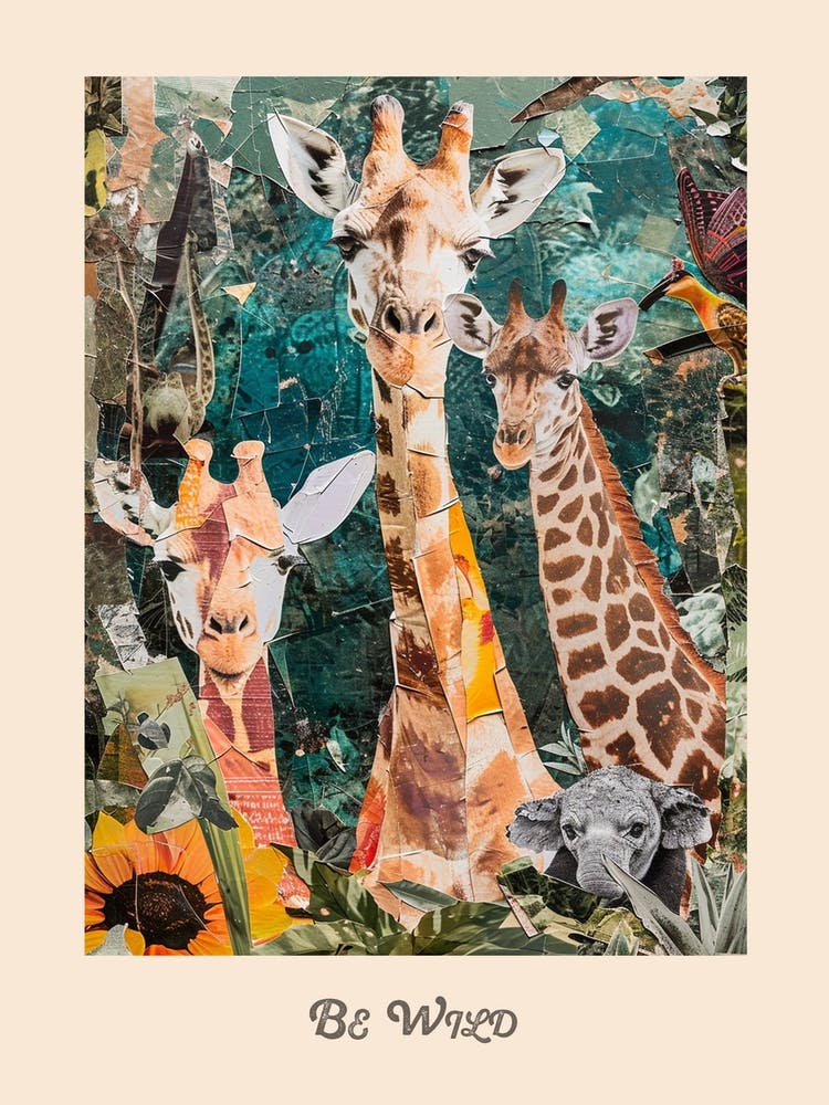 Sei Wild! Collage-Poster
