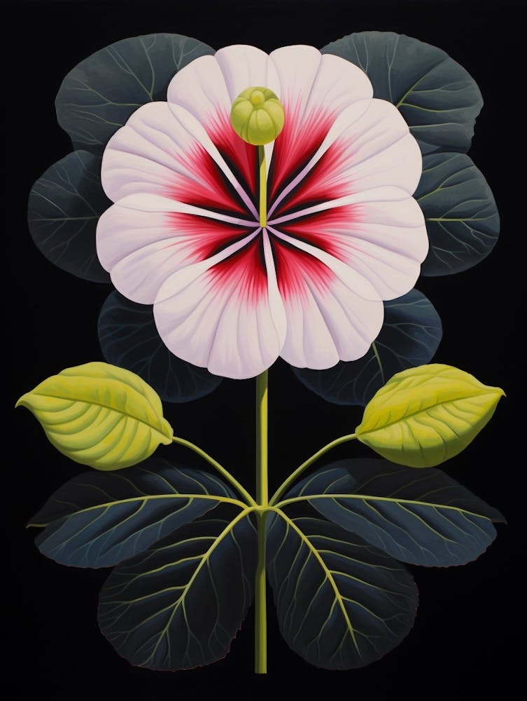 Petunia 4 Hilma Af Klint Inspired Flower Illustration