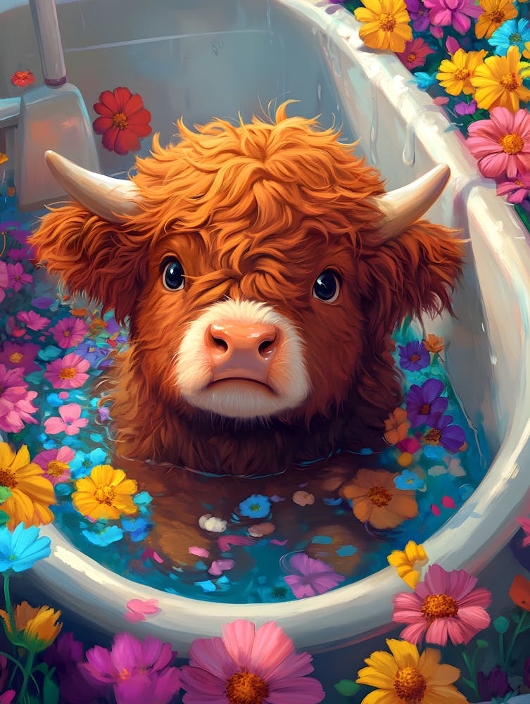 Cow In A Tub 7