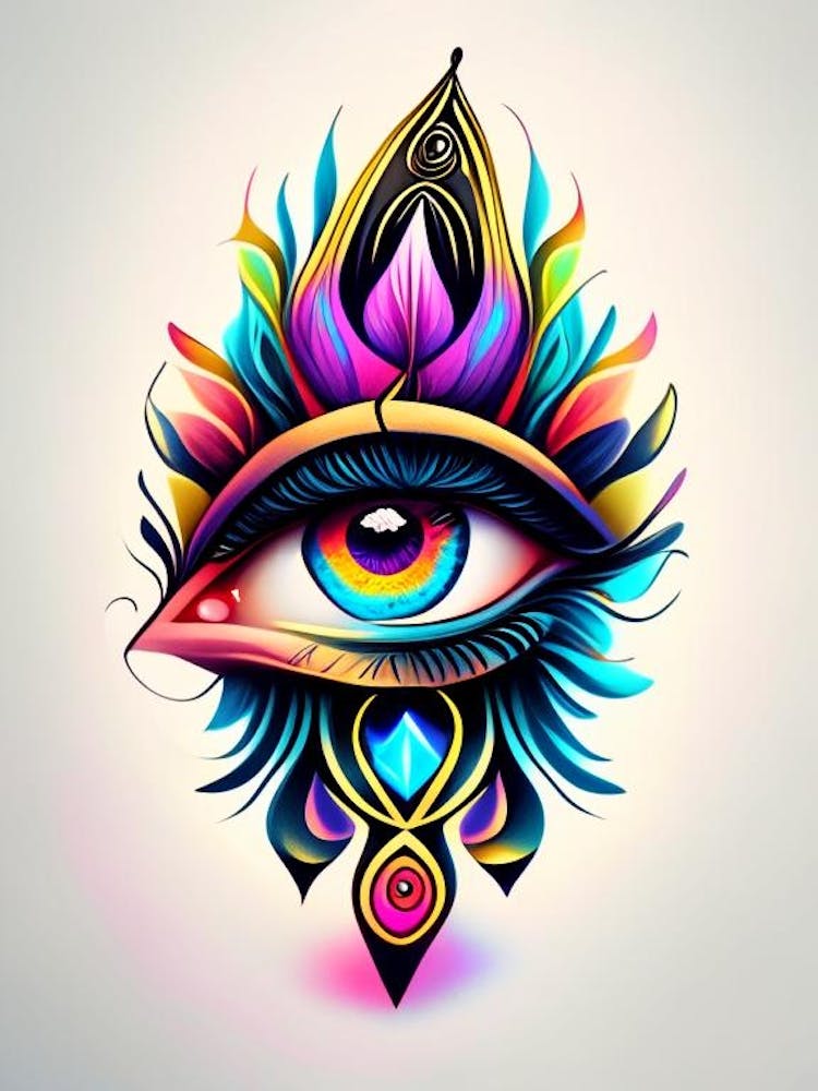 Psychic Abilities, Symbol, Third Eye Tattoo 6