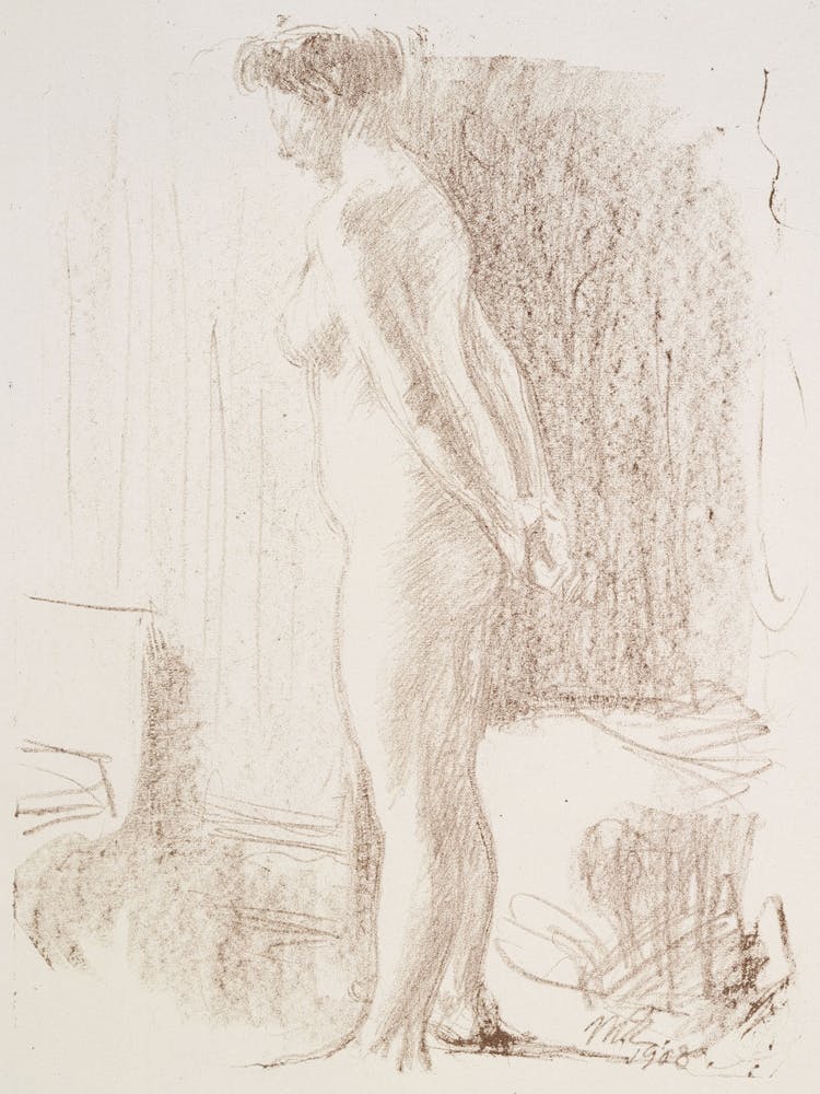 Standing Model, 1908 By Magnus Enckell
