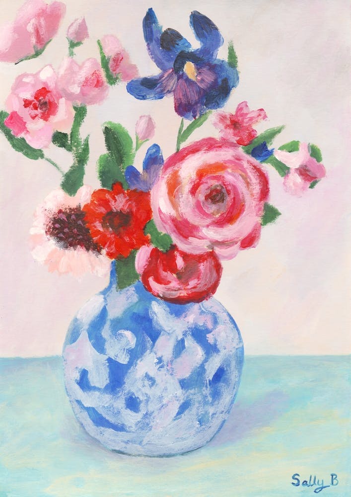 Chinoiserie Roses And Iris