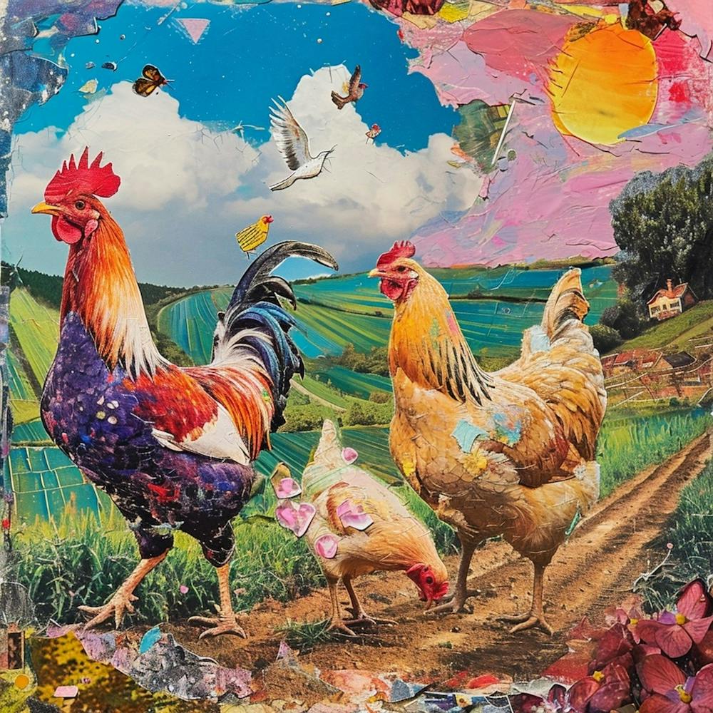 Kitsch Chicken Collage