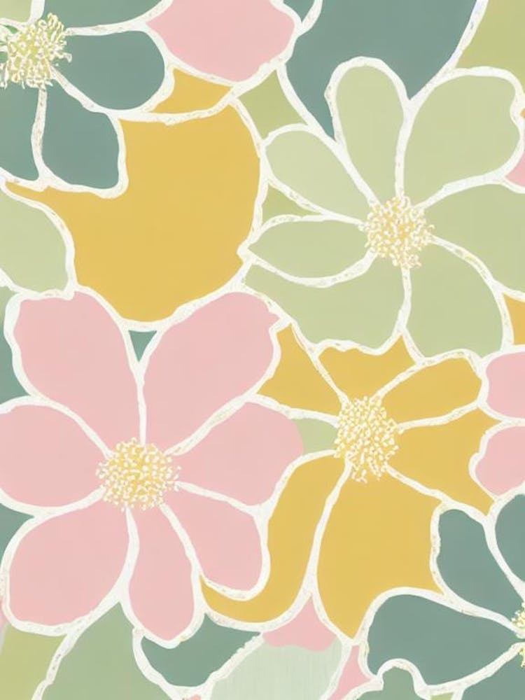 Sweet Pea Pastel Floral 1 Flower