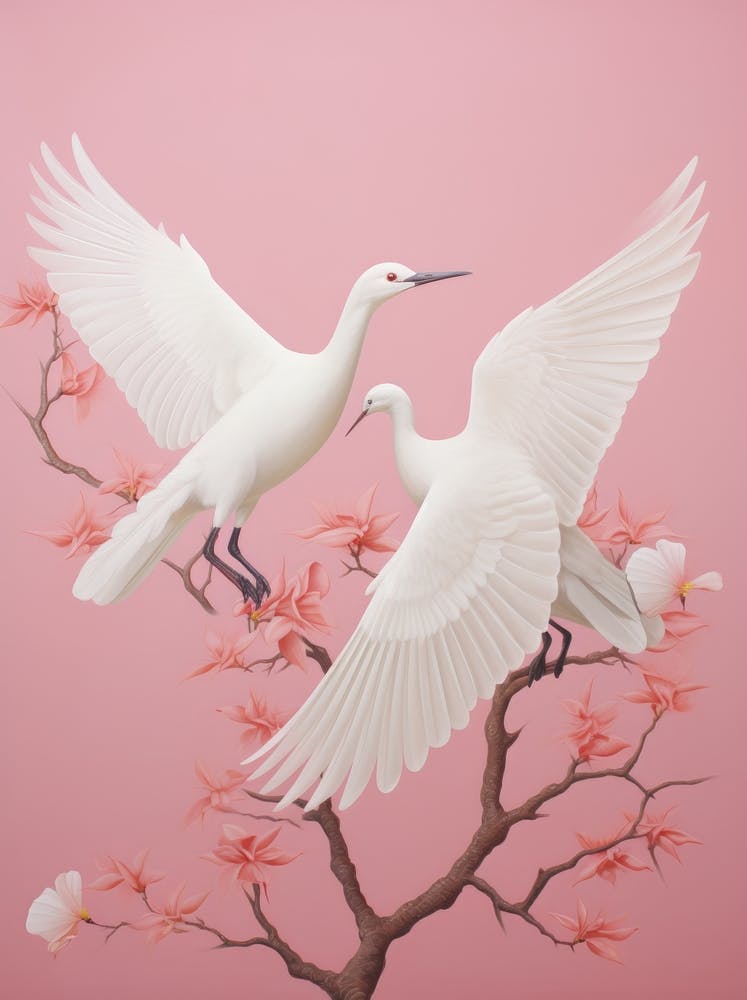 Doves In Bloom