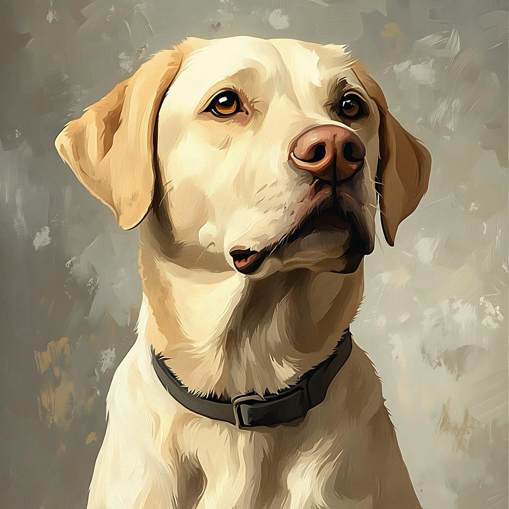Labrador Retriever Calm Oil Painting 7