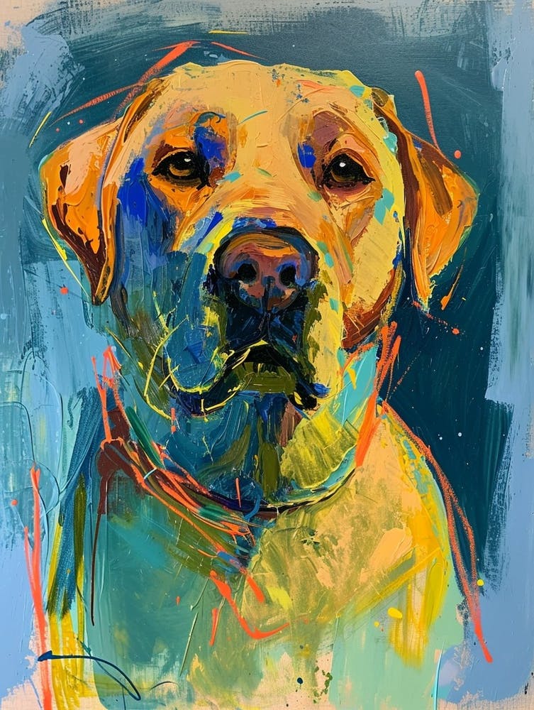 Labrador Retriever Acrylic Painting 13
