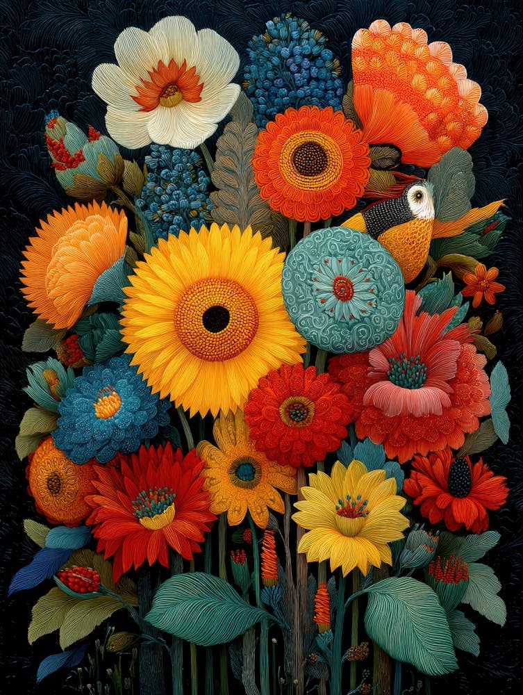 Flowers And Birds 1