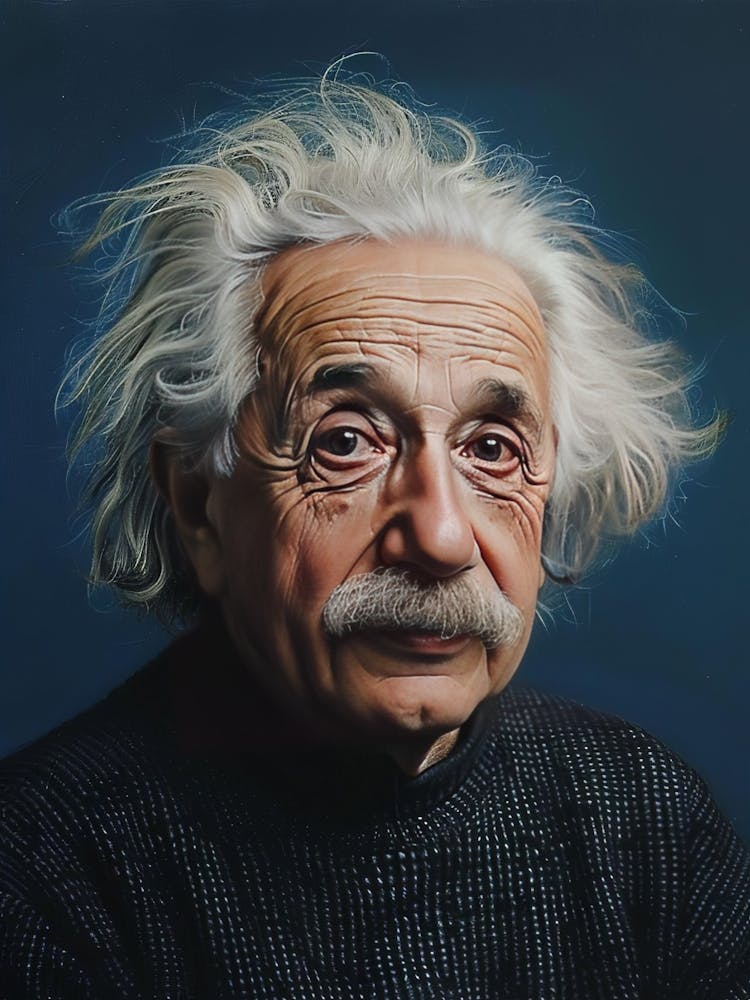Portrait Of Albert Einstein Poster Portrait Wall Print, Home Decor, Science Gift, Inspirational Print, Office Decor, Einstein Poster Print