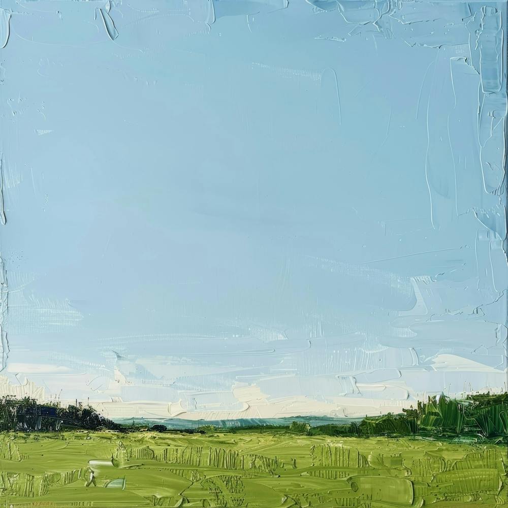 Feld Mit Blauem Himmel