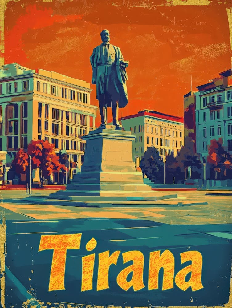 Aihrgdesign A Vintage Travel Poster Of Tirana 5