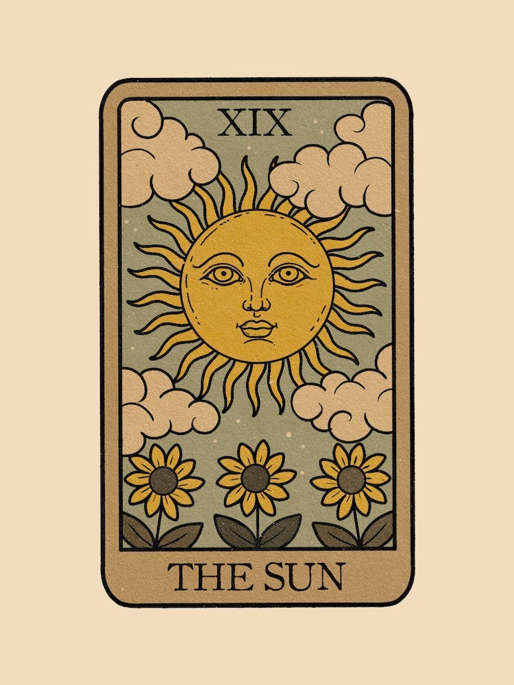 The Sun - Vintage Tarot