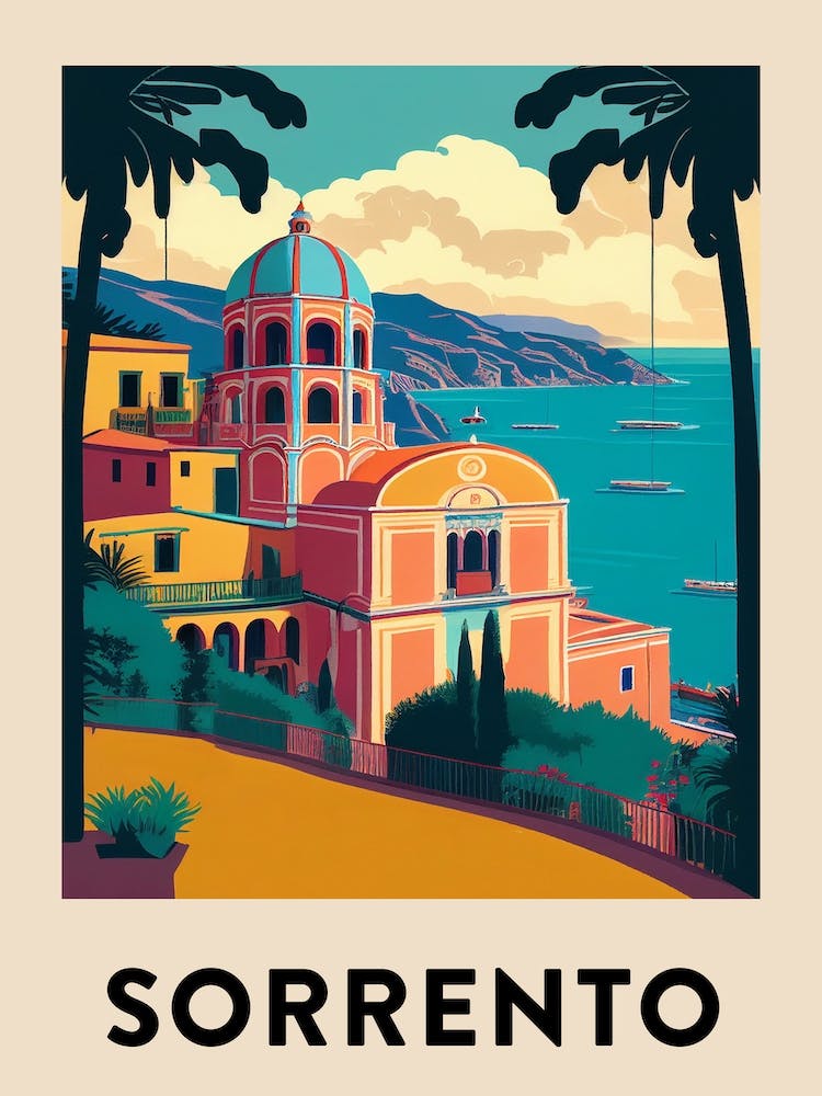 Sorrento 3 Affiche de Voyage Vintage