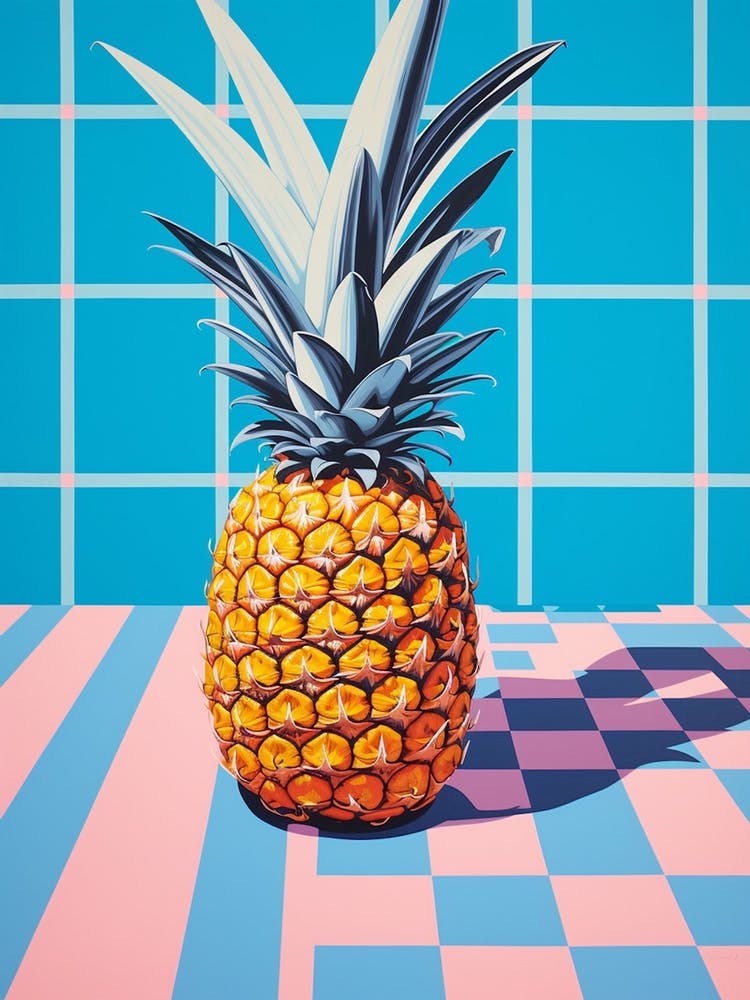 Pineapple Pastel Checkerboard 2