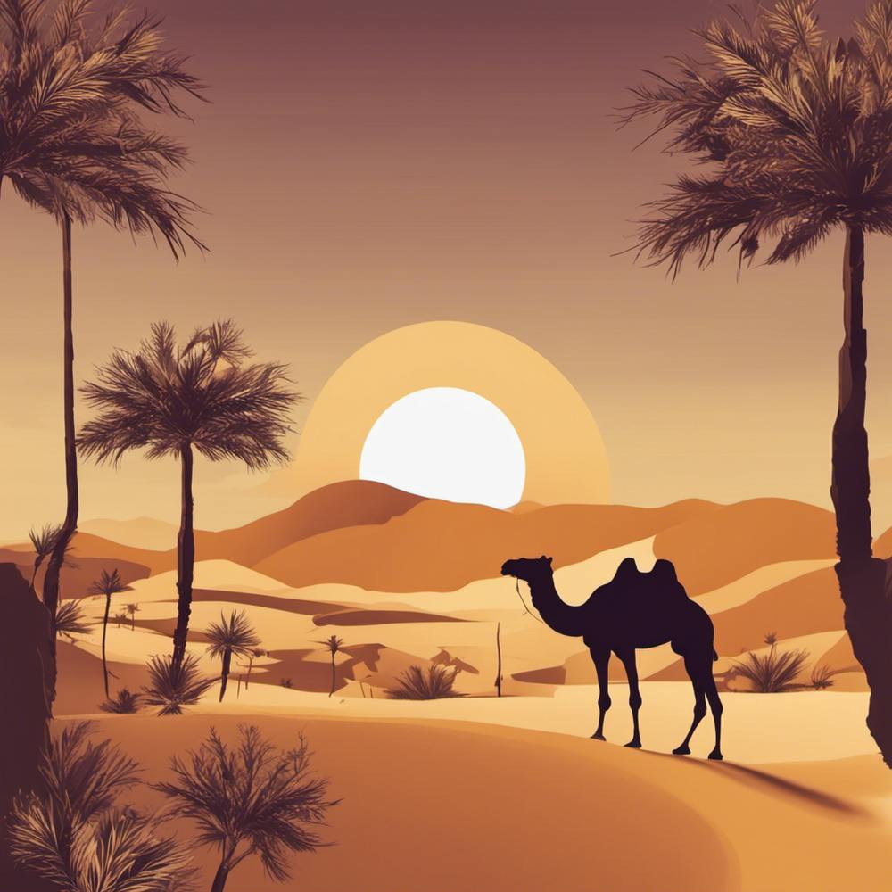Sahara, Camel In Sunset Xl 1024 V1 0