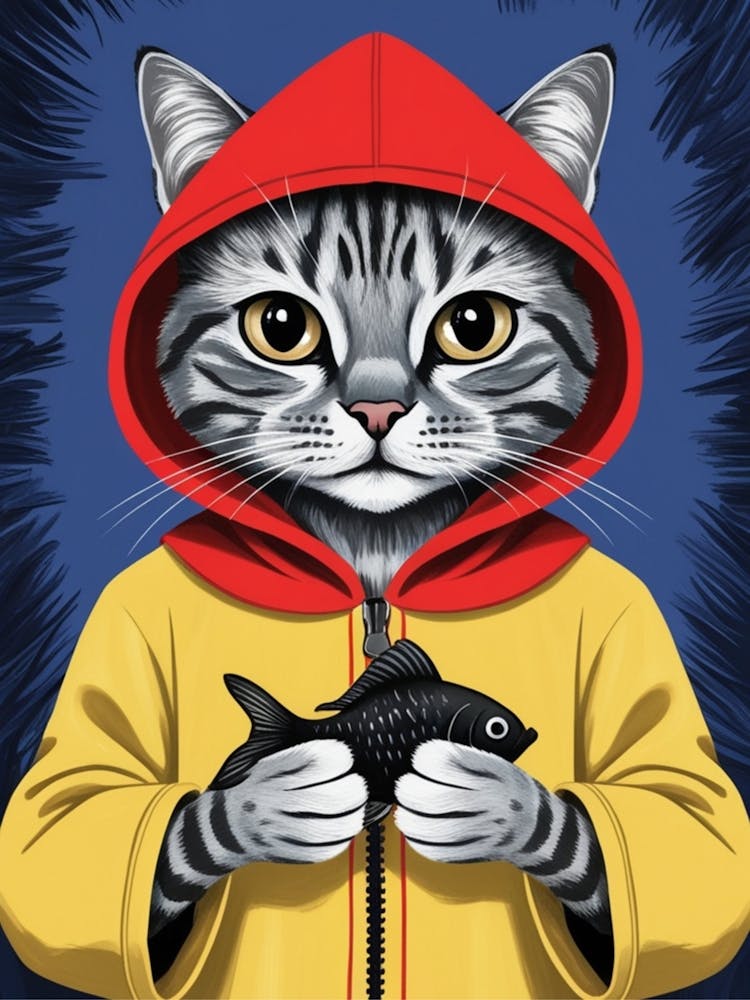 Cat With Fish 3