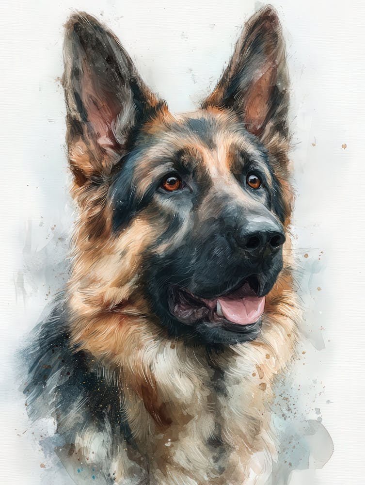 Aihrgdesign Isolated Watercolor Painting Of Dog Portraits Ger 87606c81 6bc2 46fa A94e Aa856bb6aeca 2