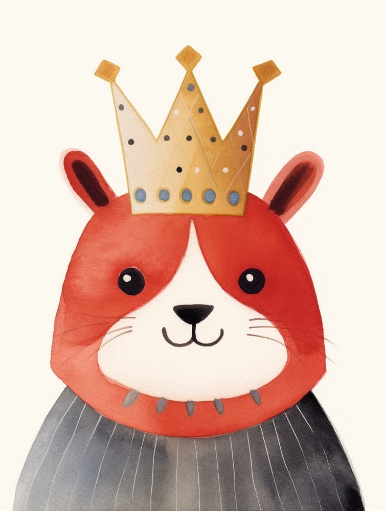 Little Red Panda 1 Wearing A Crown
