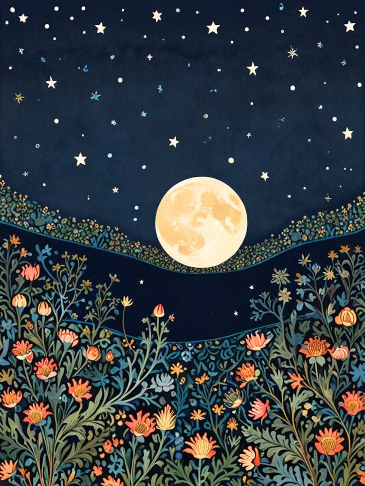 William Morris Moonlight In The Meadow 3
