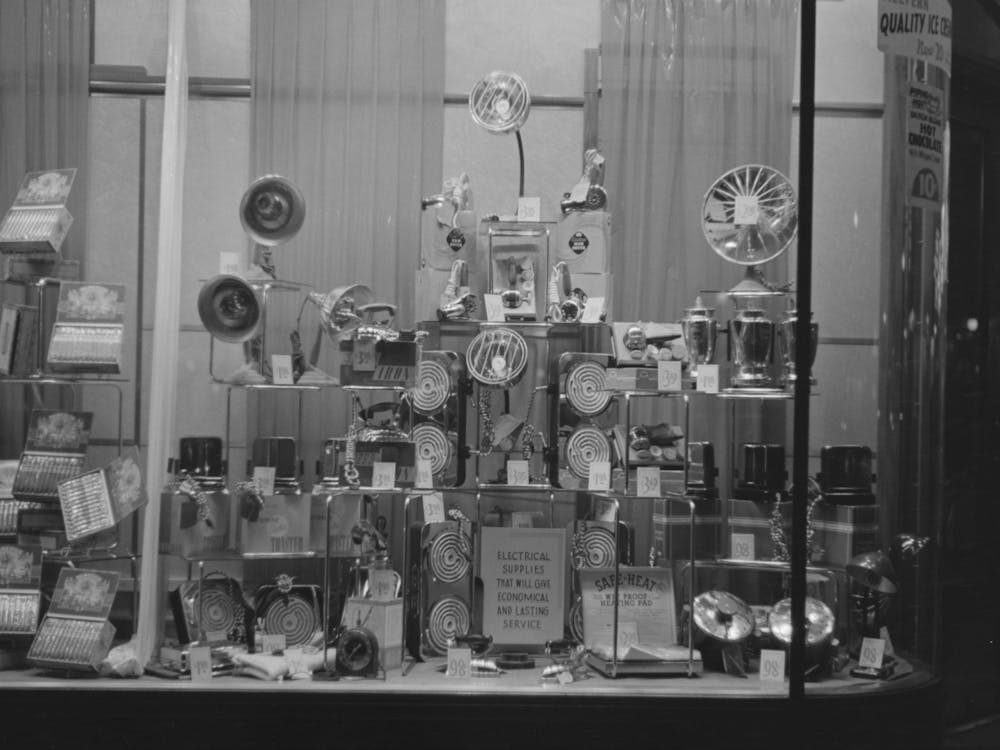 Untitled Photo, Possibly Related To Drugstore Window, Washington, D C By Russell Lee