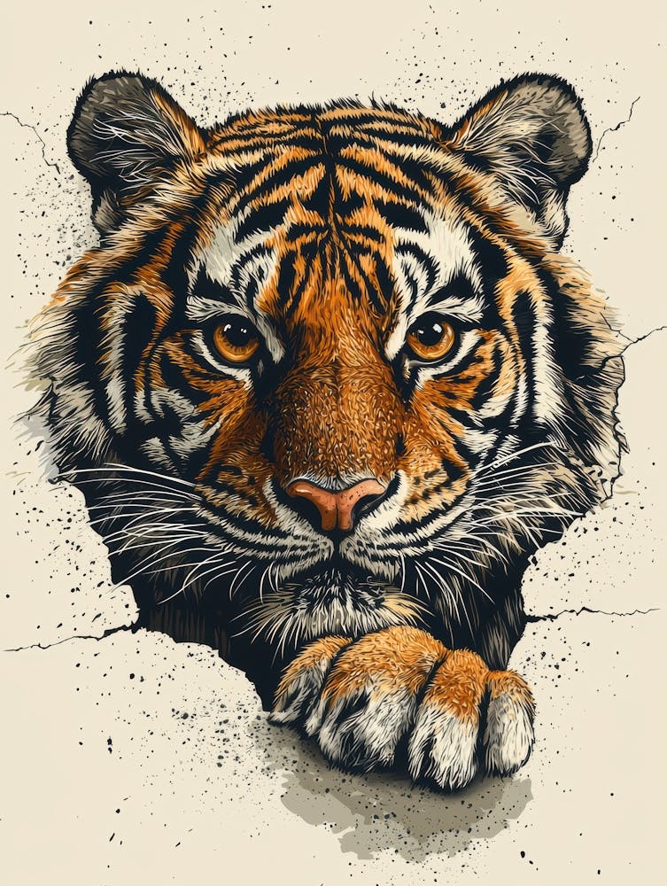 Tiger Wandkunst