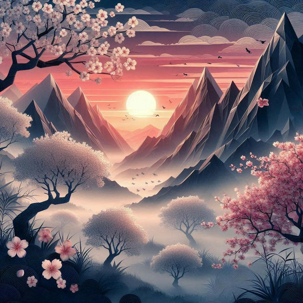 Rosa Sonnenuntergang