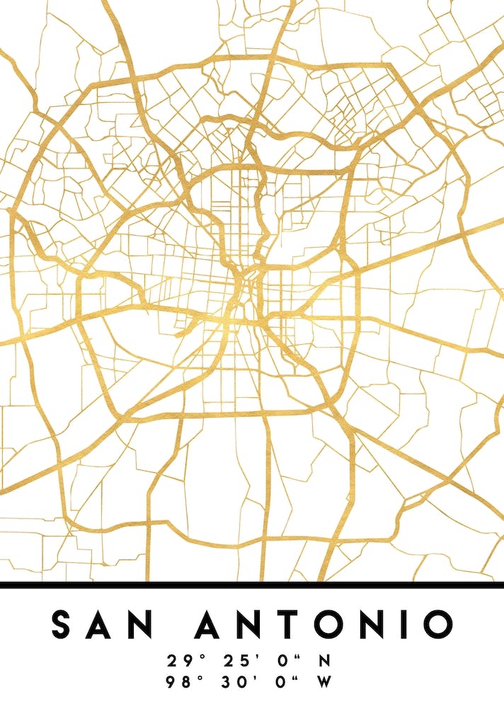 San Antonio Texas City Street Map